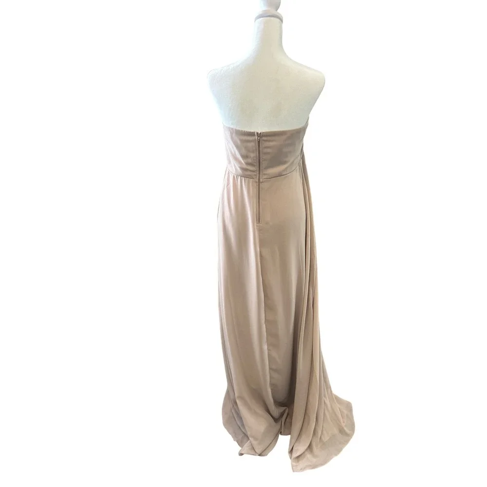 Birdy Grey Chris Prom Bridesmaid Evening Formal Dress in Taupe XL NEW - Picture 2 of 10